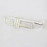 

Professional China OEM Orchestra B Flat Trompeta Brass Body Stainless Steel Valve Piston Tromba Silver Plate Trompete Bb Trumpet