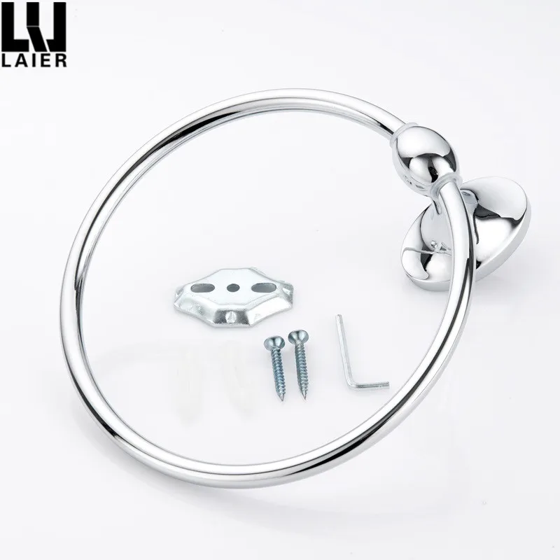 
Simple Design Zinc Alloy And Chrome Finished Bathroom Towel Ring For Bathroom Decor 