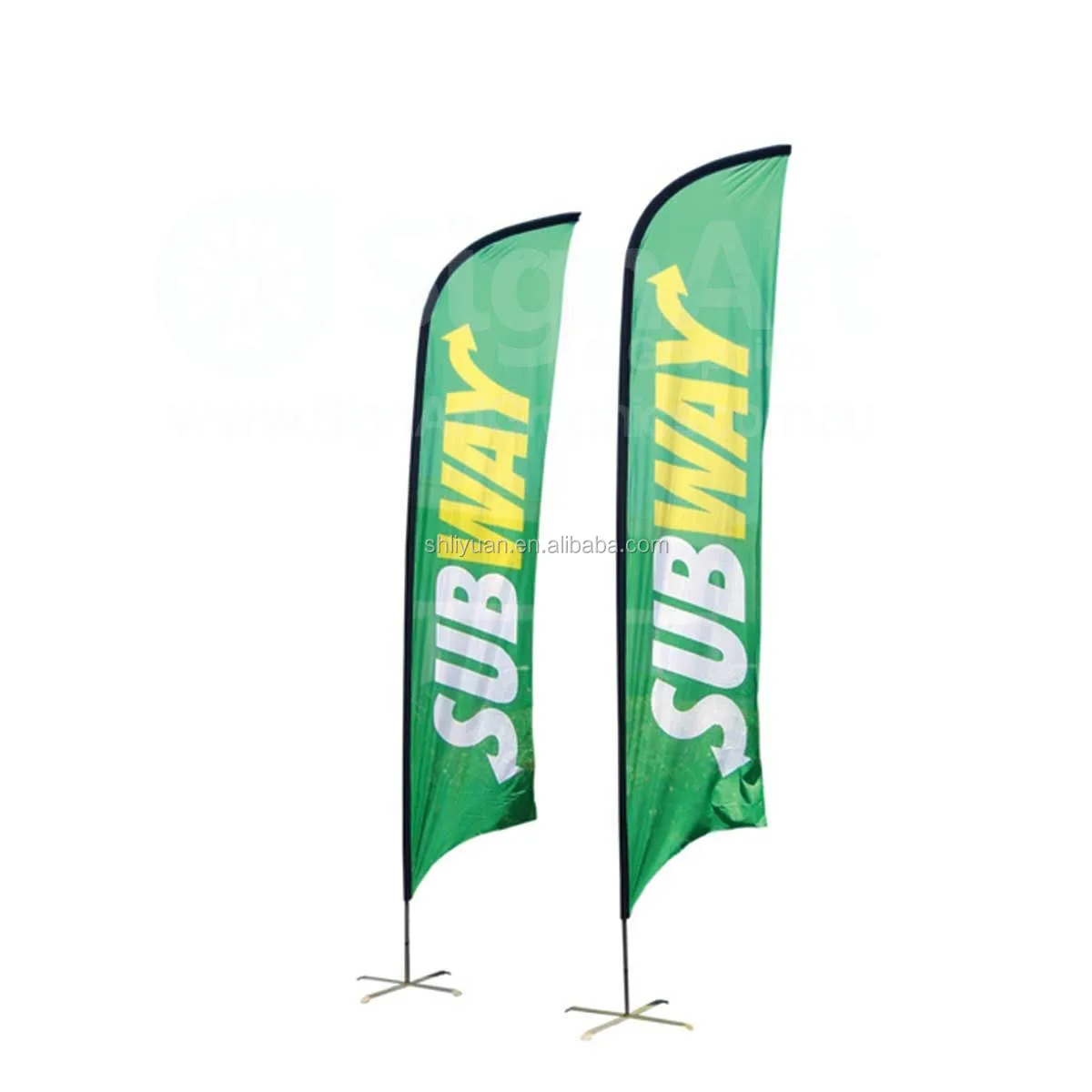Custom Advertising Banners Printing Beach Flags Outdoor For Sale
