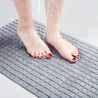 

2020 New Arrival Anti Slip Bath Tub Shower Mat with Strong Suction Cups Mildew Resistant Square Bathtub Mat with Drain Hole