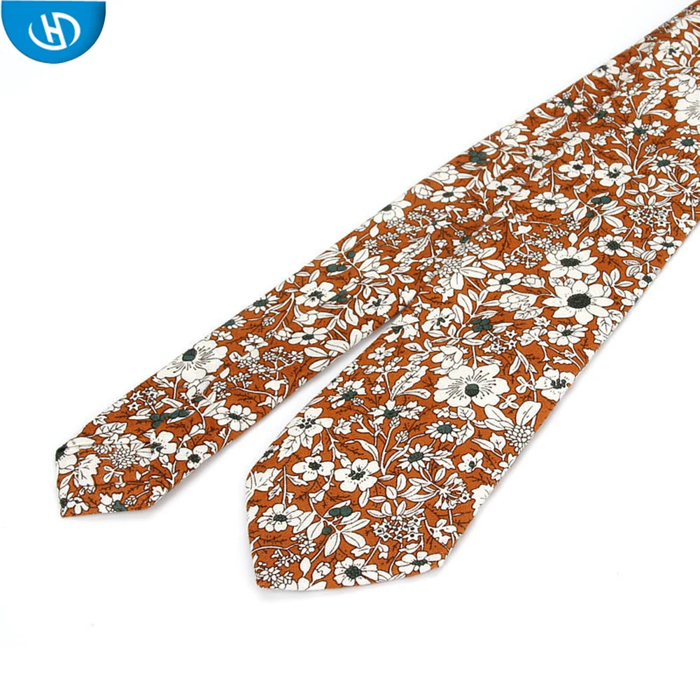 
Whosale Stylish Mens Custom Cotton Printing Flower Necktie In China 