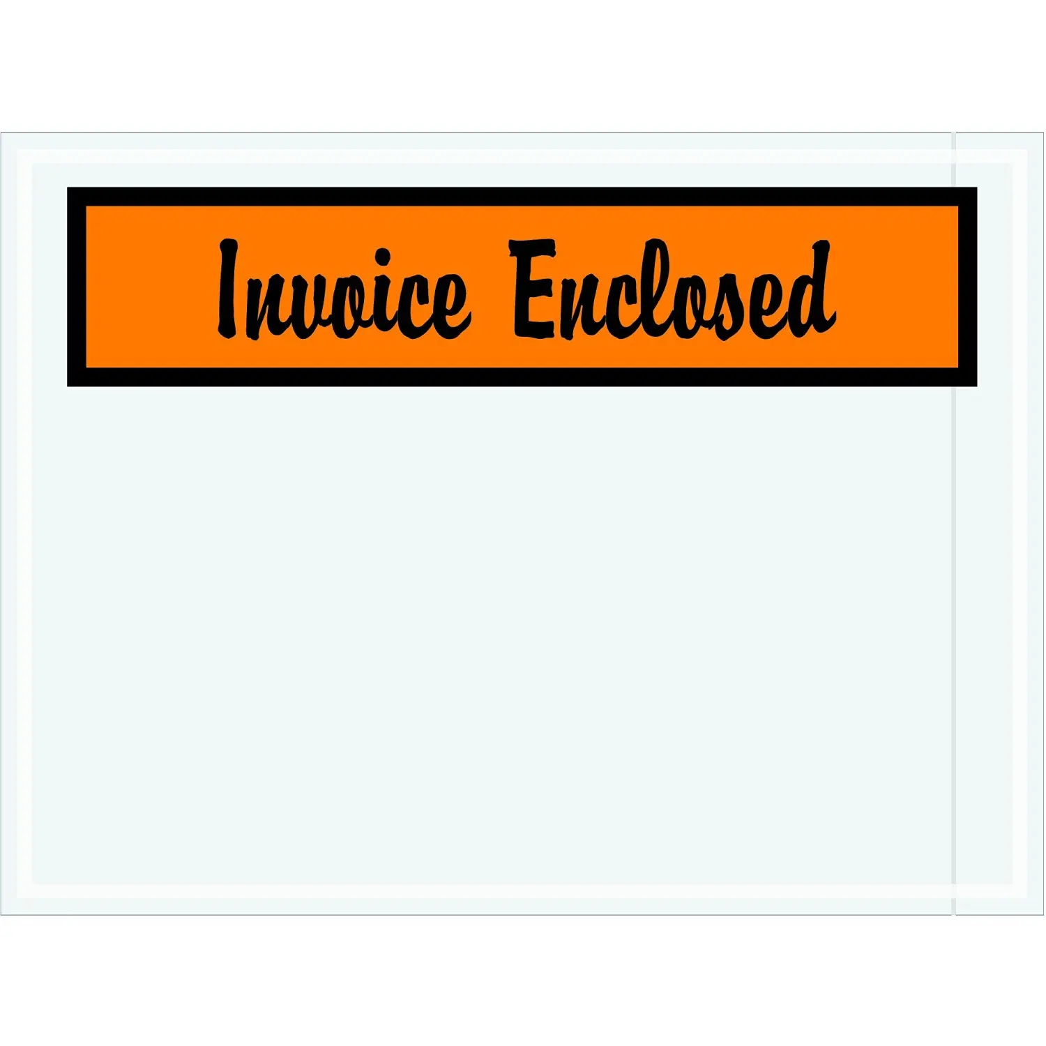 Case of 1000 Black on Orange This Envelope Contains Important Papers Do Not Destroy Aviditi PL416 Poly Envelope LegendINVOICE ENCLOSED 2 mil Thick 4-1//2 Length x 6 Width