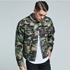 wholesale clothing new york jaket jeans men camo collarless denim jacket