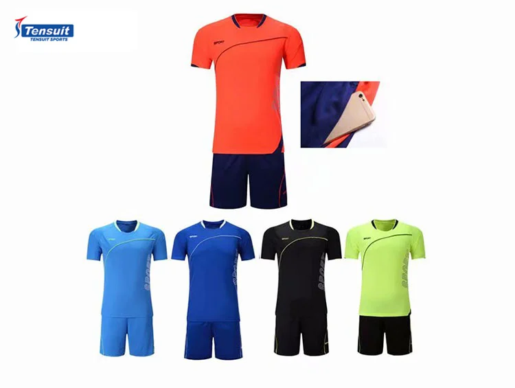 Bulk Sale Club Team Soccer Wear Training Football Uniforms Blank Jersey