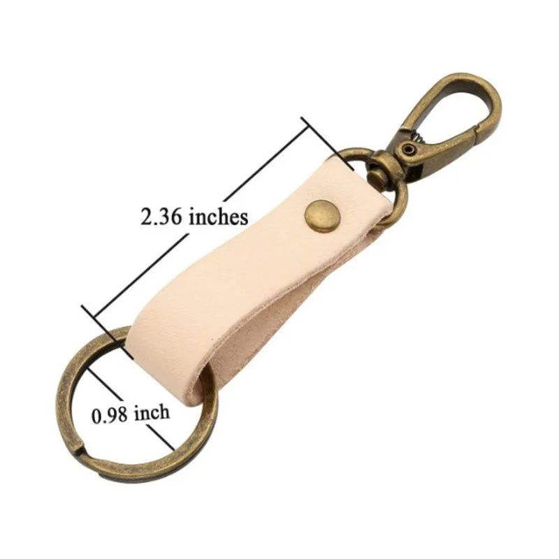 Promo genuine pu leather metal keychain