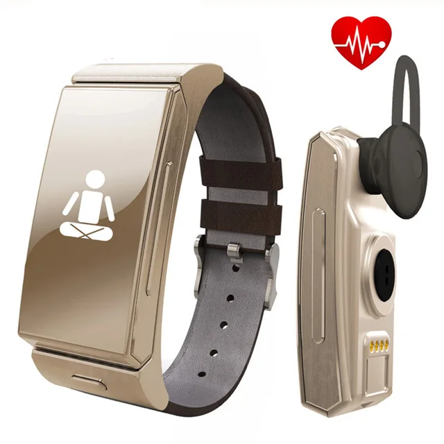 

Uwatch u mini bluetooth smart watch 4.0 smart bracelet heart rate monitor smart watch for ios and android with CE & ROHS watch, Golden black and iron gray