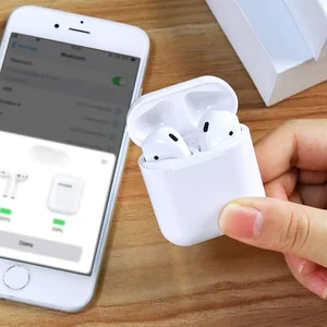 Amazon top seller 2019 silicone case earphone air pods TWS i500 Wireless Earphones with Wireless Charging i500 TWS Earbuds