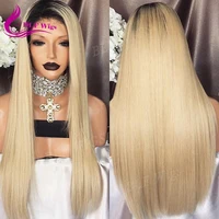 

Ombre Two Tone 1b 613 Lace Front Wig Silky Straight Full Lace Human Hair Wig with Baby Hair
