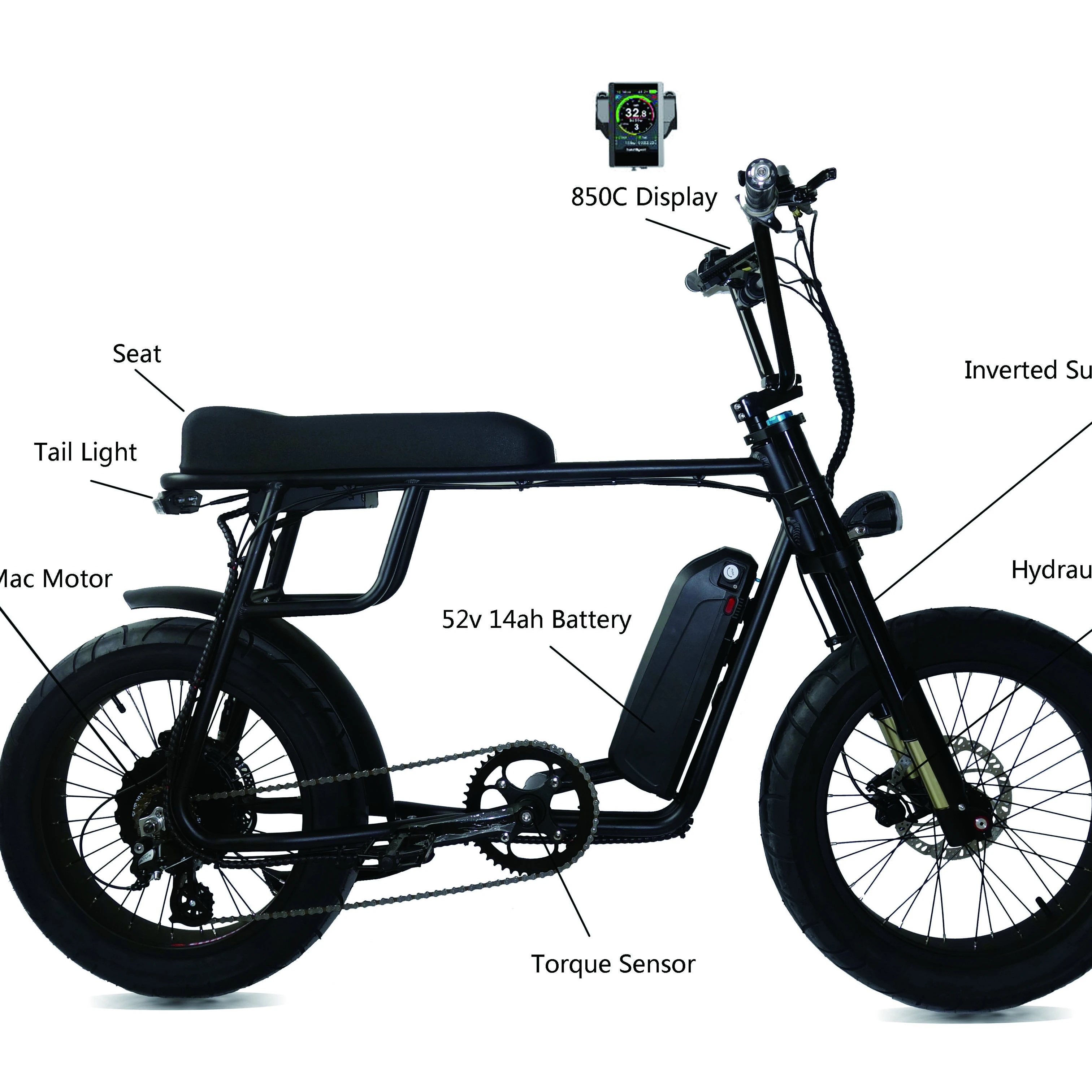 

20inch 48v 1000w suspension mini electric bike, N/a