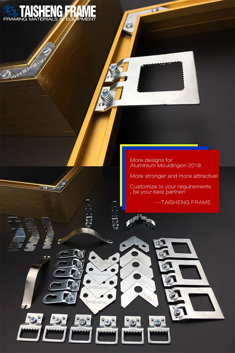 Aluminum Alloy Photo Frame Back Plates/picture Framing Tapped Corner Connector And 1 Brackets