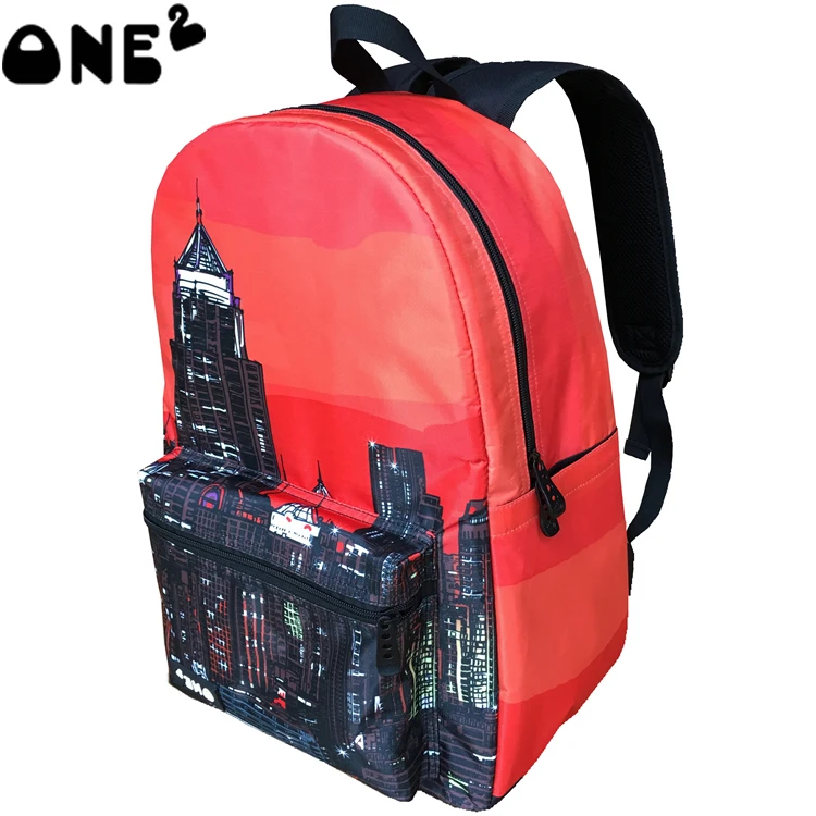 

ONE2 fashion wholesale nylon outdoor city design your own school laptop bag backpack women, Customized