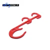 PP material 245mm length red color multifunction plastic cable hook for safety work