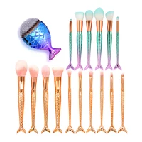 

1/6/7/10/11pieces Colorful mermaid makeup brushes fashion make up brush Mermaid makeup brush