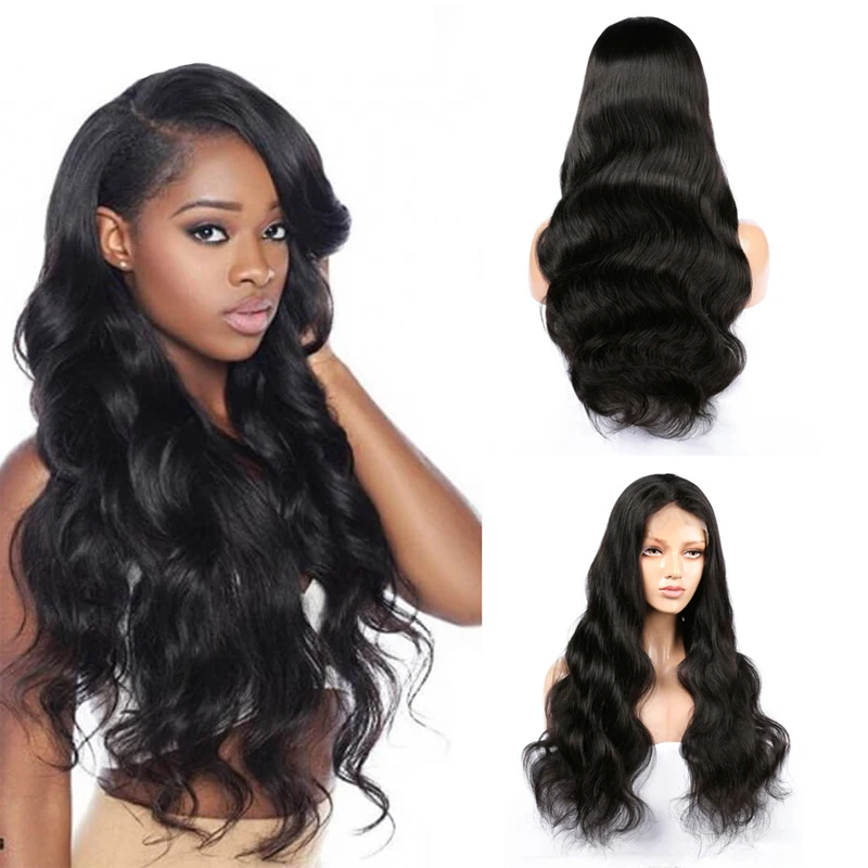 

Bleach knots lace front human hair wigs 130% 150% 180% density body wave lace front wig