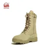 suede leather and canvas desert combat boot