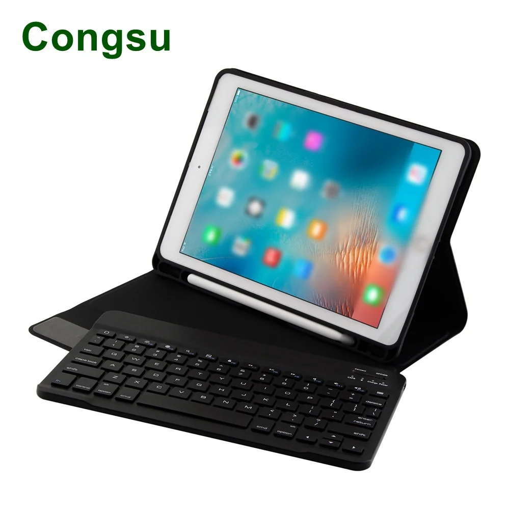 

Auto Sleep Wake Mini Keyboard Case with Pencil Holder for iPad