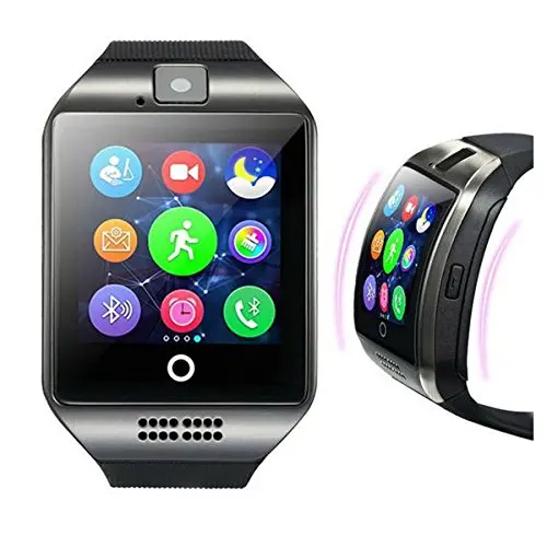 

2019 High quality smart watch 1.54 inch IPS Touch Screen Smart Watch Q18 Android Wristband With SIM Card Camera, Black;white;silver