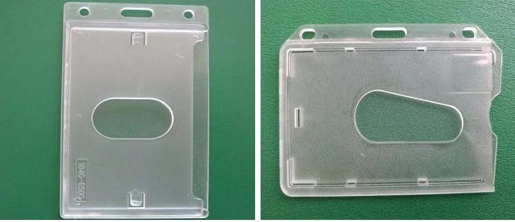 1 Hard Plastic Vertical Photo ID Pass Card Holder Badge Access Card Sleeve