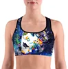 Women Sportswear Fashion Face Printed Bras Digital Printing Fitness Yoga BJJ Running Sports Bras A B C D Cups