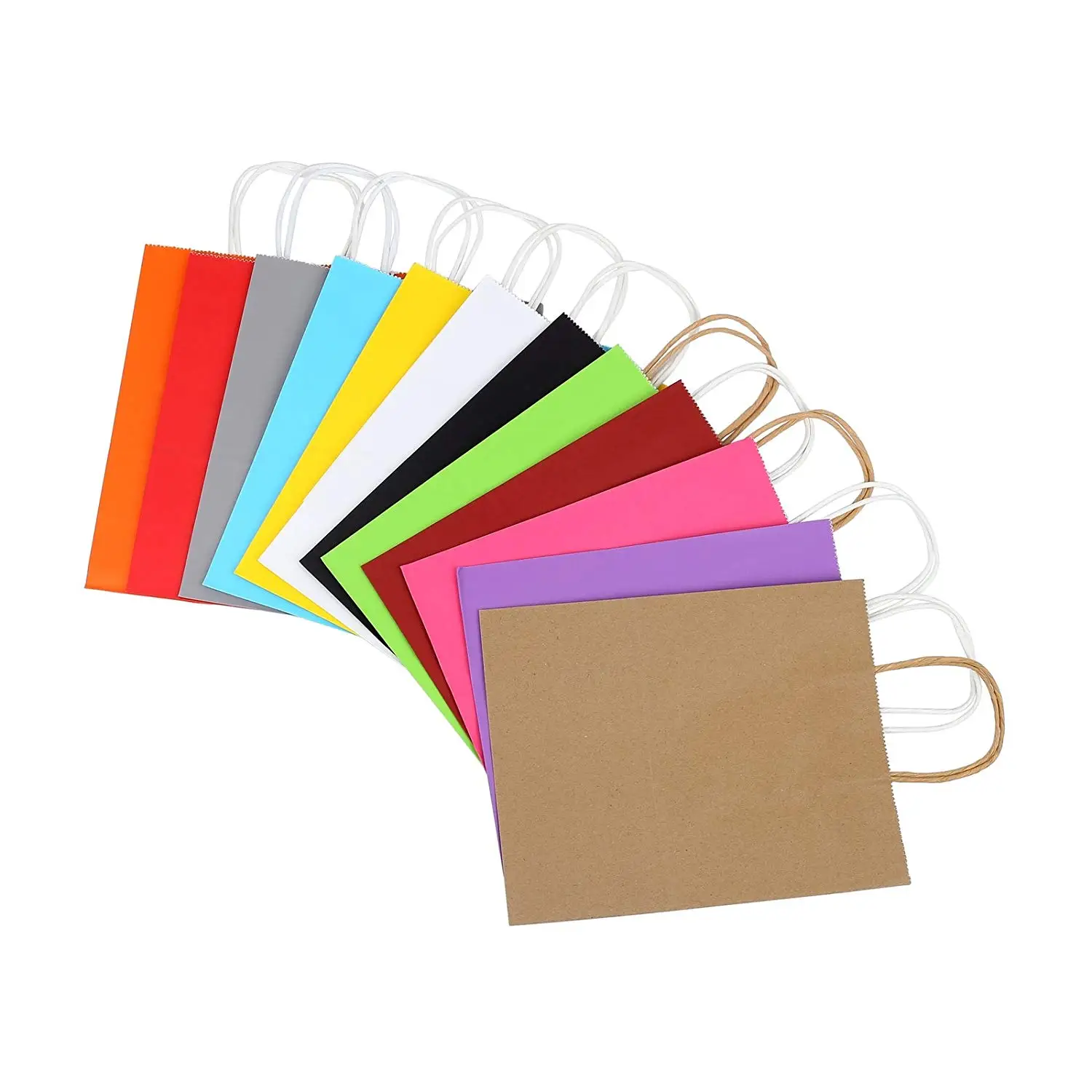 Buy Anleolife 12pcs Wedding Welcome Bags Rainbow Kraft Plain Paper
