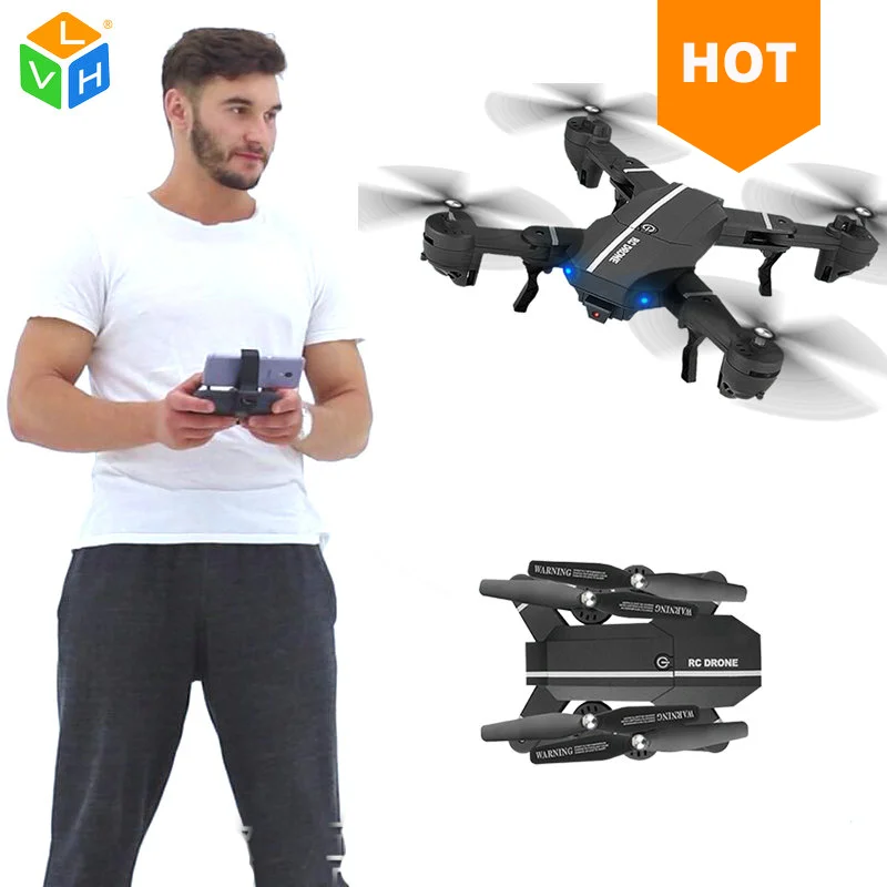 LVH Hot Selling 8807 2.4G 6-Axis RC Quadcopter WIFI FPV Mini Fold able Pocket RC Drone with HD camera