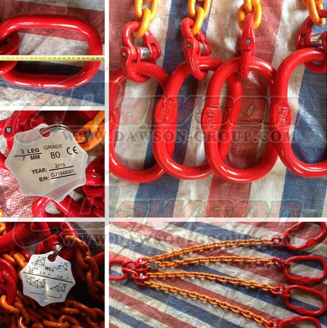 Double Leg G80 Chain Sling With Master Link And Clevis Self Locking Hook Buy Chain Sling,G80