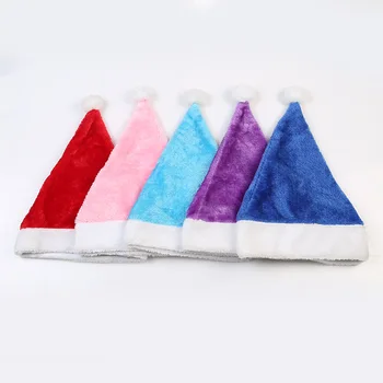 blue christmas santa hats
