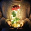 Artificial Red Eternal Rose Flowers Sale In Glass Dome for Wedding Home Decoration