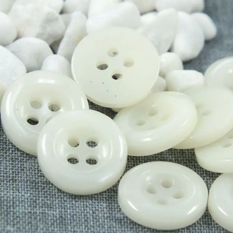 

Ceramic Pearl Resin 4 Holes Broad-brimmed Flatback Coat Button Solid White  for cloth coat stuit 1bag(1000PCS, Pearl white;other customized colors