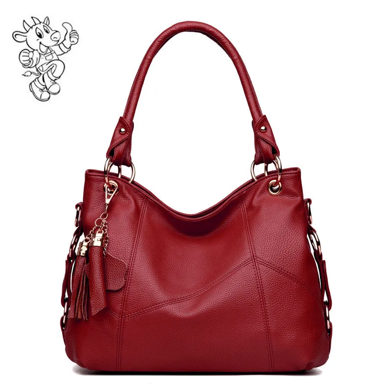 

china factory women 2019 new Messenger bag mother bag European and American fashion shoulder bag tassel stitching portable, Oem