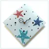 Excellent quality starfish pattern glass wall clock interesting clock