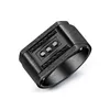 gifts for men ideas new cool wire black plated steel stone ring