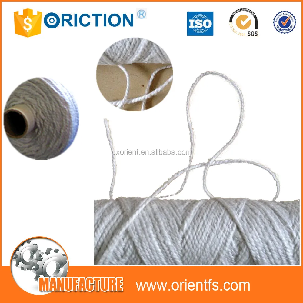 
ORICTION Ceramic Fiber Products Stainless Steel Reinforced Ceramic Fiber Yarn 