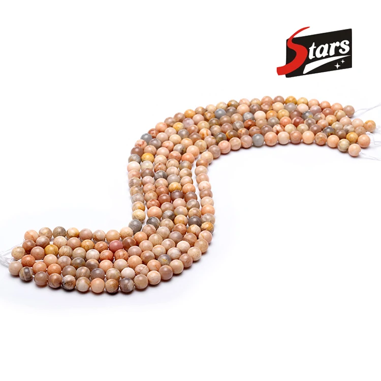 

Stars Forever 8mm Sun Stone Round Natural stone Beads For Jewelry Making