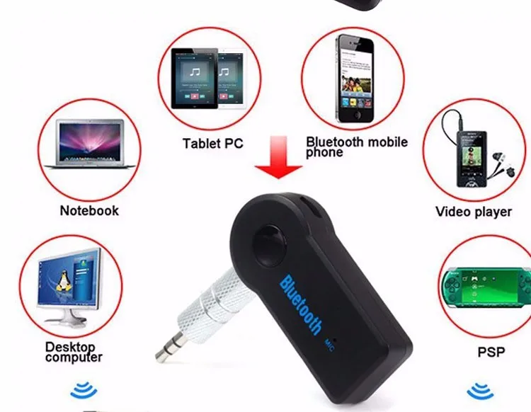 Portable mini wholesale car kit transmitter bluetooth receiver