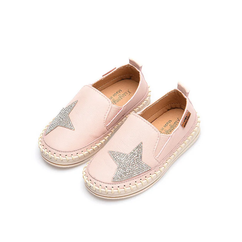 

china Baby Casual Flat Shoe Girl Slip-on Fashion New Design Kid Shoe Cheap Pu Leather Shoe, Pink white black