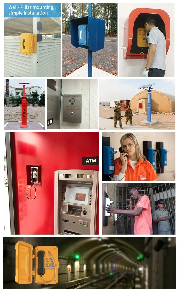 Outdoor Red Emergency Telephone,Waterproof Phone Sip Swimming Pool