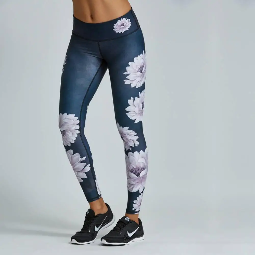 

High Quality OEM Women Best popular Fitness sublimation spandex yoga pants leggings sport printed high waisted workout leggings, Customized colors