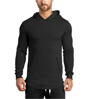 

Wholesale cotton polyester blending men custom blank sport gym pullover hoodies