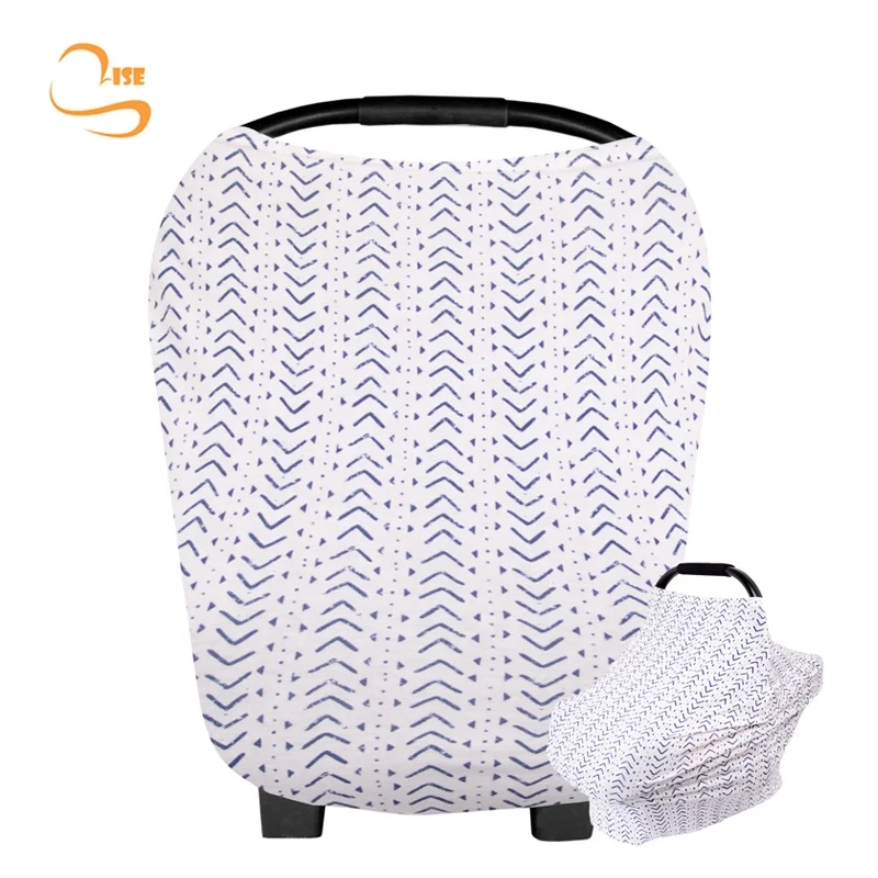 

Multi Functional Printed Breathable Stretchy Baby Canopy Custom Baby Car Seat Cover