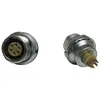 Compatible M12 EEG 1B 2, 3, 4, 5, 6, 7, 8, 10, 12, 14, 16pins Fixed Socket, Nut Fixing(Back Panel Mounting), Push-Pull Connector