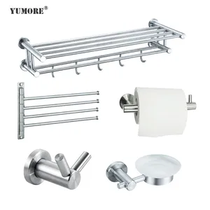 Image of Home&hotel whole sale amazon best sellers toilet paper holder with suction cup fixed 304 stainless steel bathroom accessories