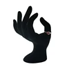 OK Shaped Hand Jewelry Display Stand Black Velvet Hand Model Ring Bracelet Bangle Necklace Hanging Organizer Stand Holder Rack
