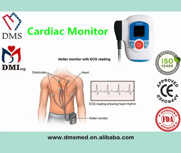
DMS300-4AL medical diagnostic test monitor approved FDA CE ISO13485 cardiac monitor holter monitor 