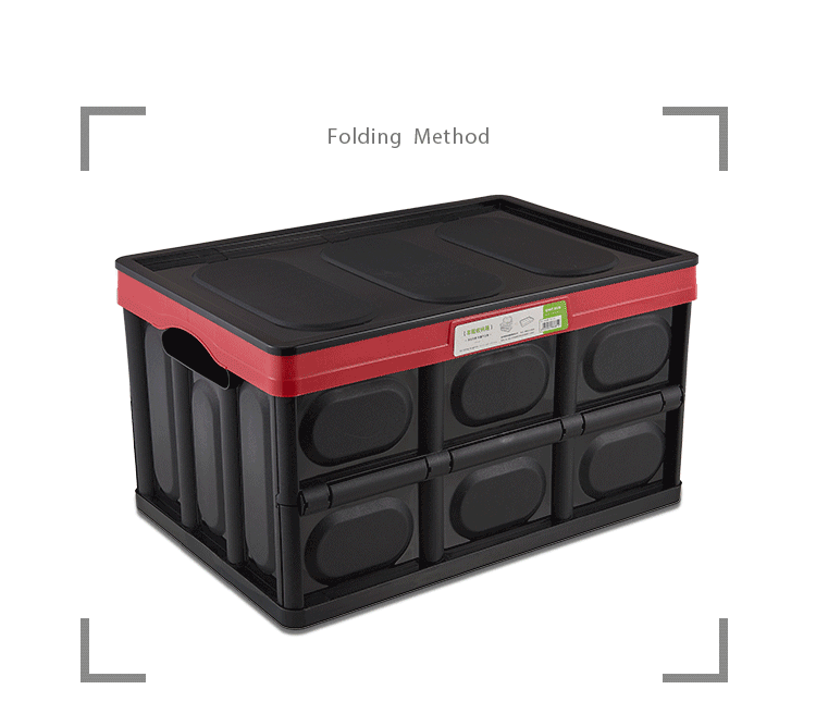 Transparent Foldable Storage Box Plastic Collapsible Bin Case Crate