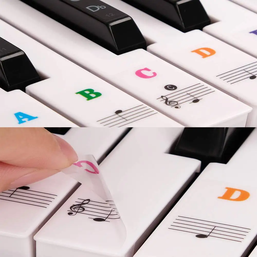 Custom Removeable Vinyl Transparent Piano Key Sticker - Buy Piano Key 