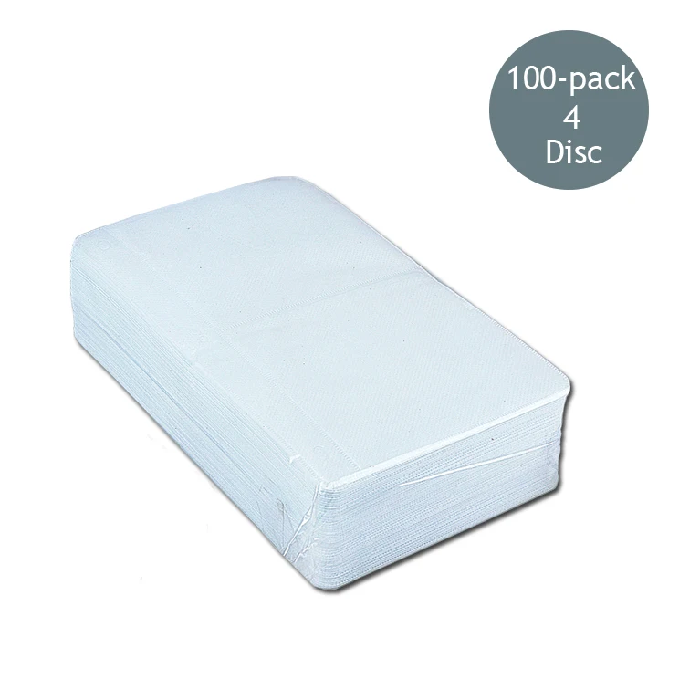 
Clear standard ring binder 100-pack 2 disc cd dvd plastic sleeve 
