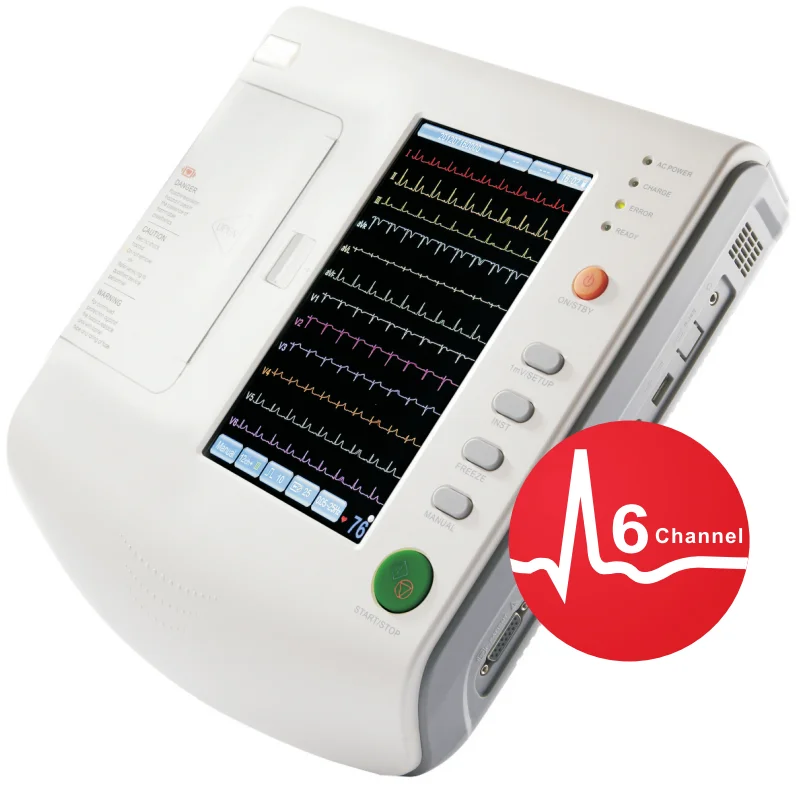 Portable 6 lead ECG handheld 6 channel ecg Machine