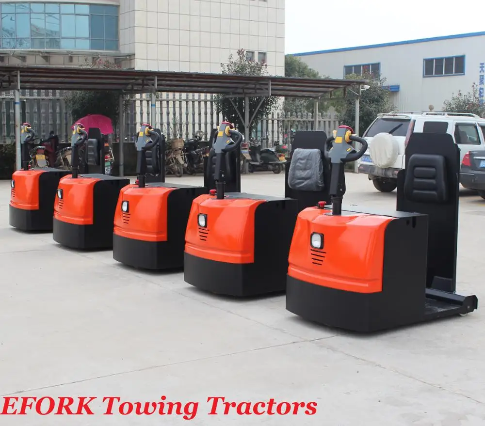 3000 Kg 4000 Kg Electric AC Tow Tractor with side removable battery and hand trolley low price