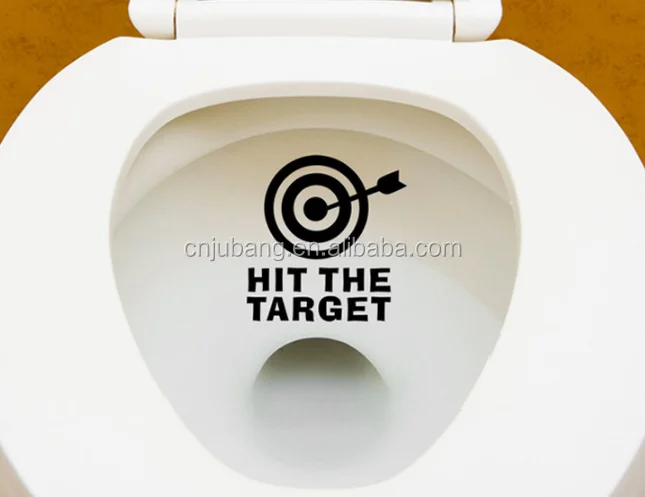 Hit The Target Custom Die Cut Decals Sticker Vinyl Decal For Toilet. 